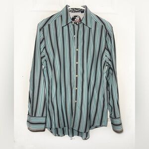 - Robert Graham Men’s Button Down Long Sleeve Shirt Multicolor Sz M